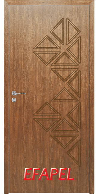 Интериорна врата Ефапел, модел 4558P, цвят Императорска акация